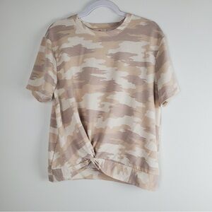 New Vintage Como Pink Camouflage Top Size XL
